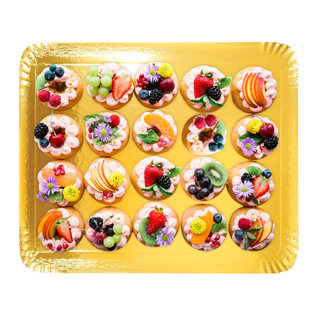 produits plateaux rectangle or